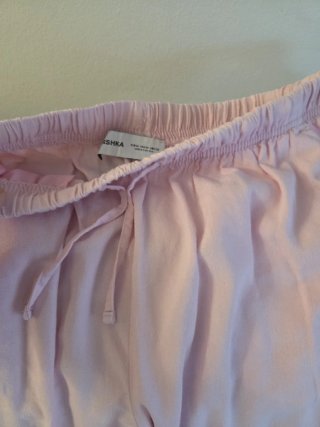 Pantalón de lino rosa