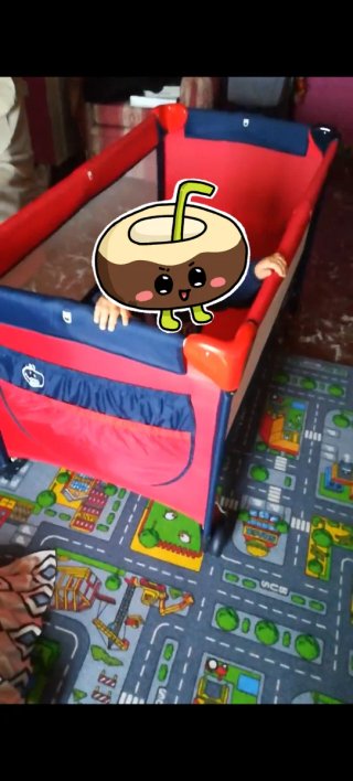 Parque cuna infantil con doble altura