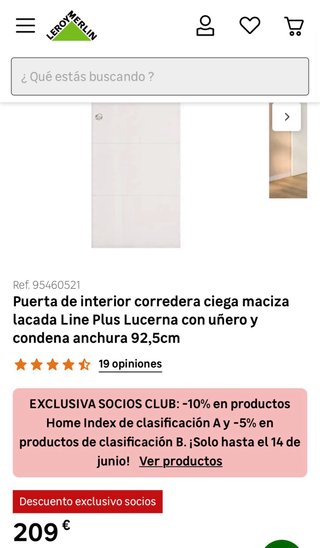 4 Puertas Leroy Merlin Nuevas (750€ en TIENDA)