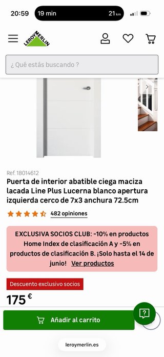 4 Puertas Leroy Merlin Nuevas (750€ en TIENDA)