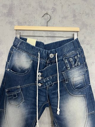 Jeans Azules Desgastados baggy talla 40
