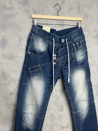 Jeans Azules Desgastados baggy talla 40