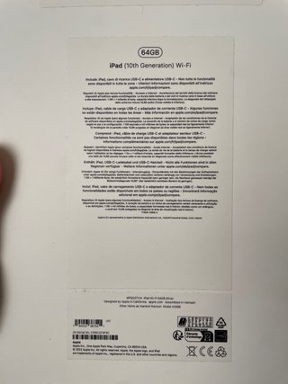 iPad 10ª Gen 64GB Plateado + Accesorios