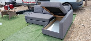 Sofá Cama Canapé Gris 2,30m