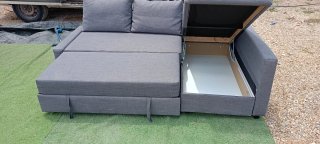 Sofá Cama Canapé Gris 2,30m