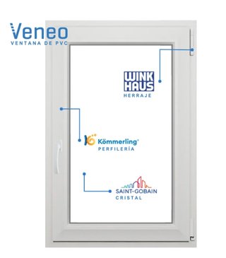 Ventana PVC Oscilobatiente 800x1200 Nueva