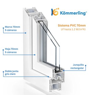 Ventana PVC Oscilobatiente 800x1200 Nueva