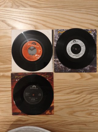 LOTE 3 SINGLES MAGNUM 7" VINILO HEAVY HARD ROCK