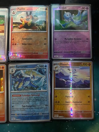Lote Cartas Pokémon Pignite, Frillish, Samurott, M