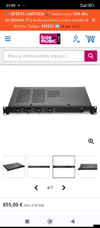 Amplificador AUDAC EPA254