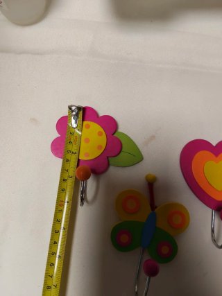3 Perchas Decorativas Infantiles (Flor, Corazón, M