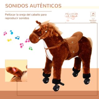 Caballito de peluche con ruedas