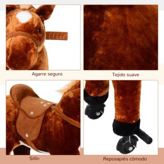Caballito de peluche con ruedas