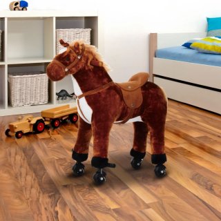 Caballito de peluche con ruedas
