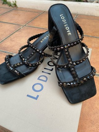 Sandalias Lodi Love Piel Negras