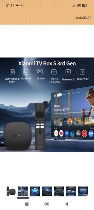 Xiaomi TV Box S 3ª Gen 4K Ultra-HD