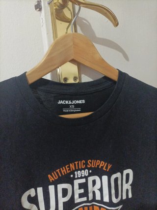 Camiseta Jack & Jones Negra Talla XS
