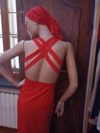 Abito lungo rosso