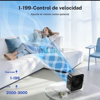 Ventilador Escritorio Portátil 3600 mAh
