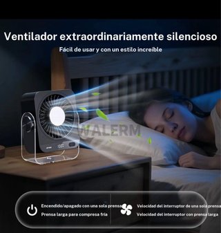 Ventilador Escritorio Portátil 3600 mAh