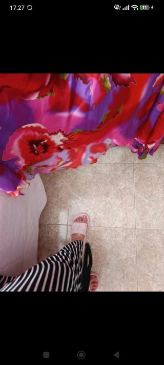 Vestido satinado estampado floral