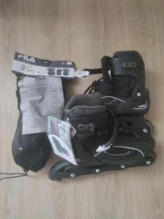 Patines Oxelo y protecciones Fila Talla 3
