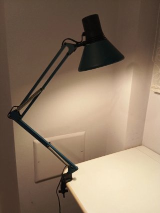 Lámpara flexo articulada azul