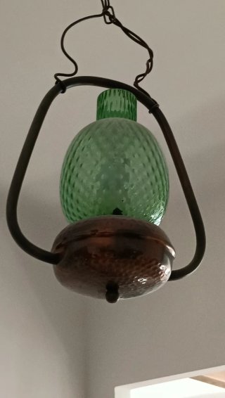 Lampada a sospensione lanterna verde