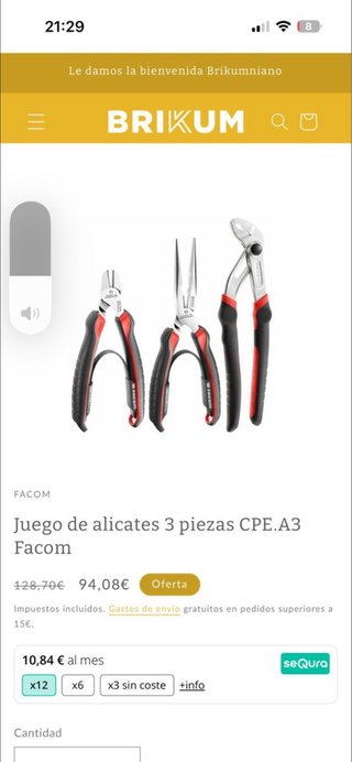Juego 3 Alicates Facom CPE.A3