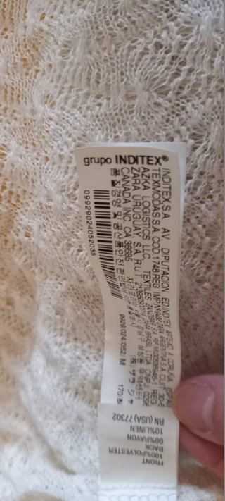 Blusa beige de Zara talla M