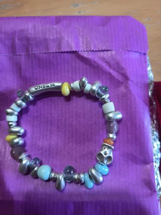 Pulsera Uno de 50 Plata Multicolor