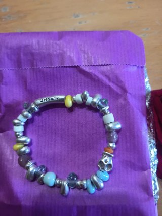 Pulsera Uno de 50 Plata Multicolor