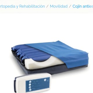 Cojin antiescaras con compresor de aire