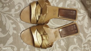 Sandalias Zara Doradas