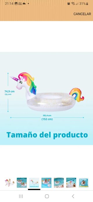 Flotador Unicornio Piscina JOYIN