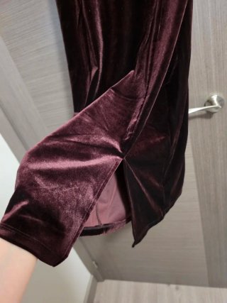 Vestido burdeo de terciopelo