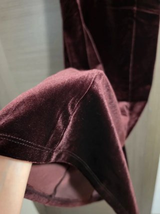 Vestido burdeo de terciopelo