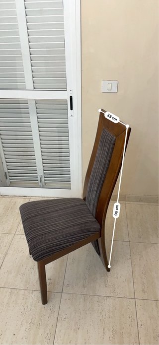 Mesa de forja, cristal y madera + 6 sillas