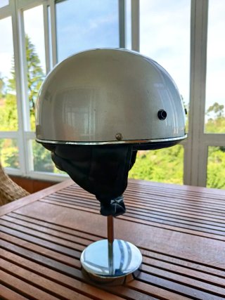 Casco Moto Café Racer Cuadros