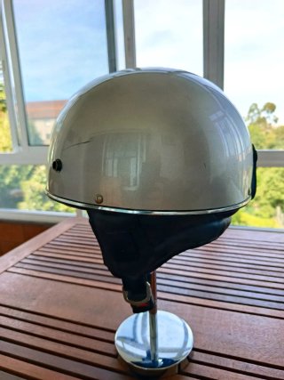 Casco Moto Café Racer Cuadros