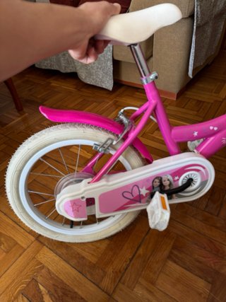 Bicicleta Barbie 14” rosa con cesta