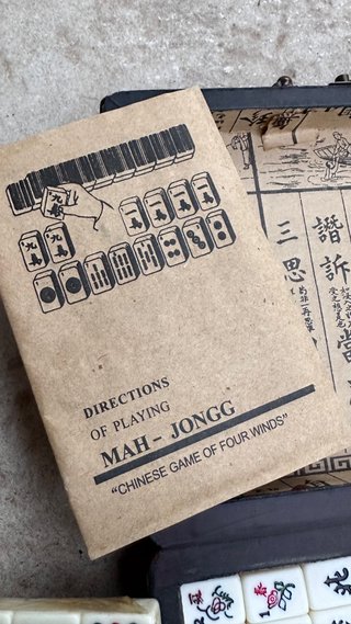 Mahjong Antiguo 144 Piezas Caja