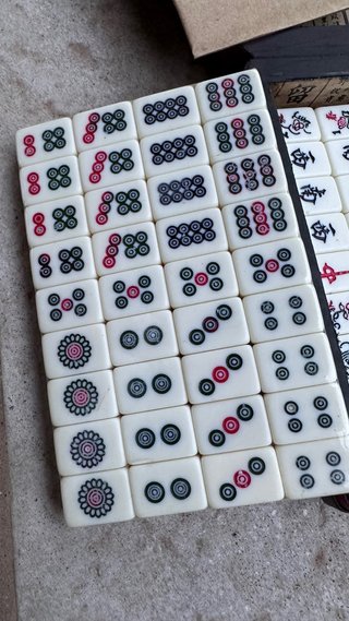 Mahjong Antiguo 144 Piezas Caja