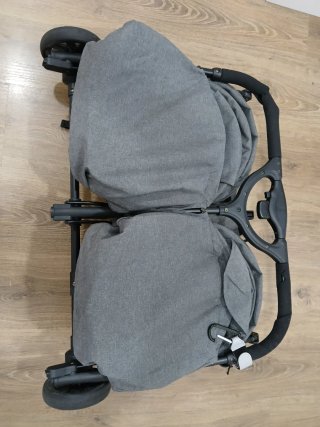 Silla de paseo gemelar Asalvo gris