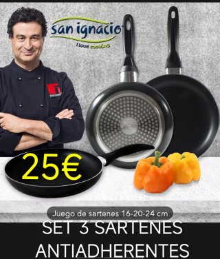 Set 3 Sartenes Antiadherentes San Ignacio