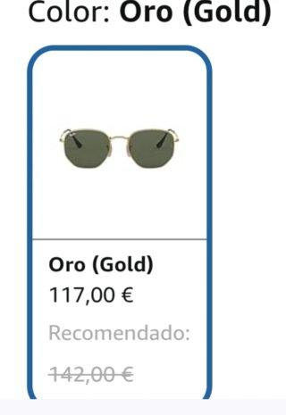 Gafas Ray-Ban Hexagonal Oro