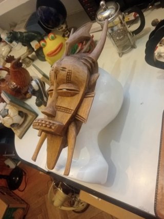 Maschera Senufu Costa d'Avorio artigianale