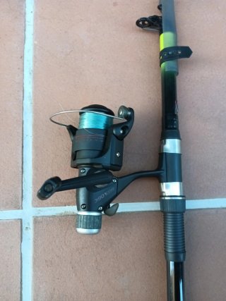 Caña de pescar telescópica 200cm + carrete