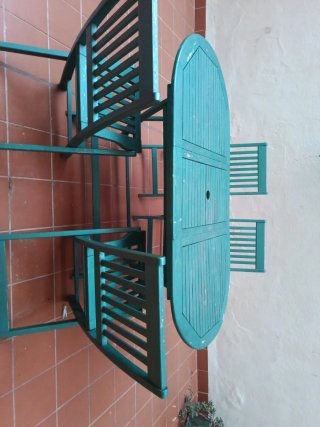 Conjunto mesa y 4 sillas exterior