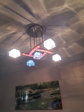 Lámpara de techo moderna cristal y metal